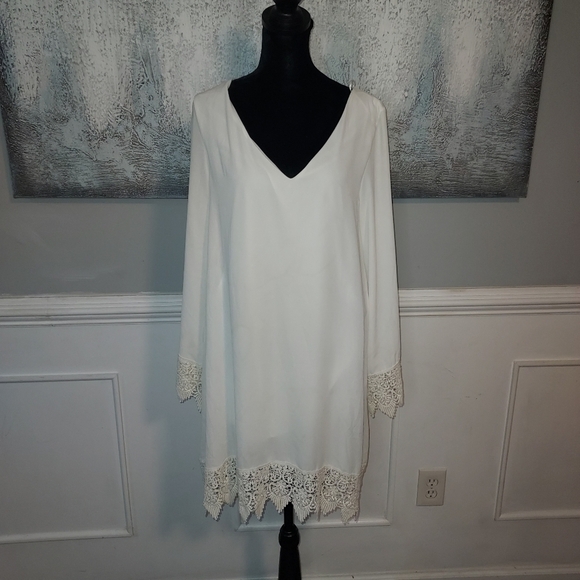 SAGE Flowy Cream Dress - Picture 2 of 8